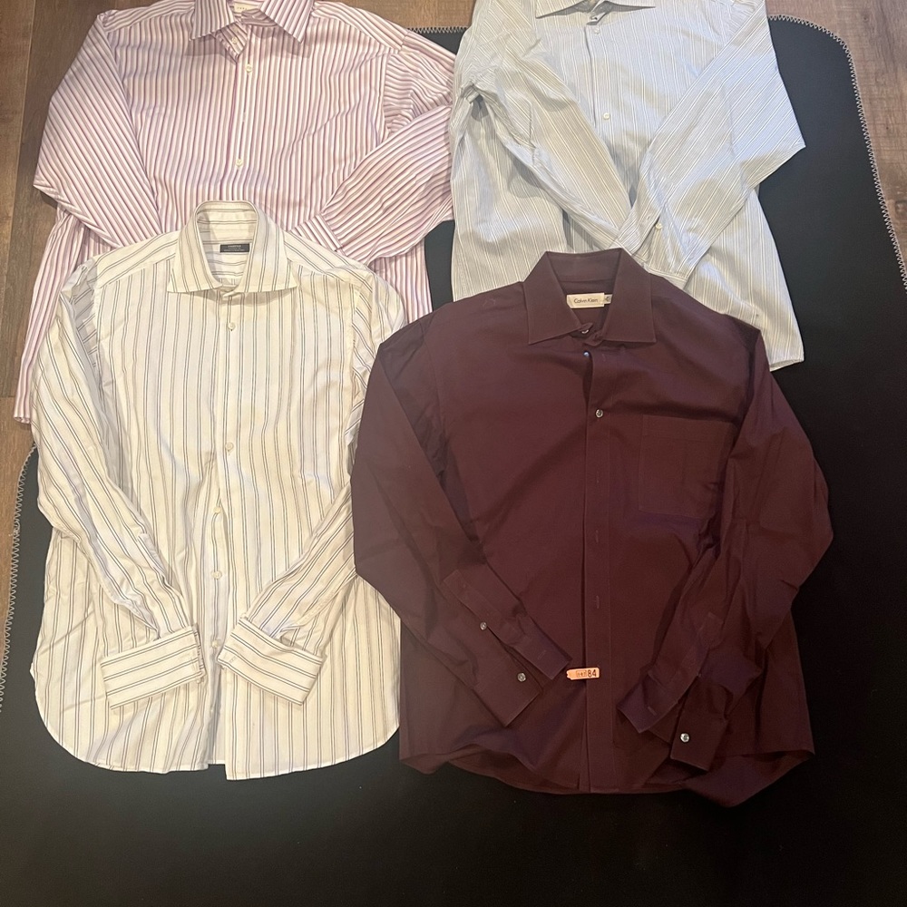 4 mens dress designer shirts